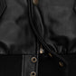 Princess Diana Black Leather Jacket – close-up and worn views