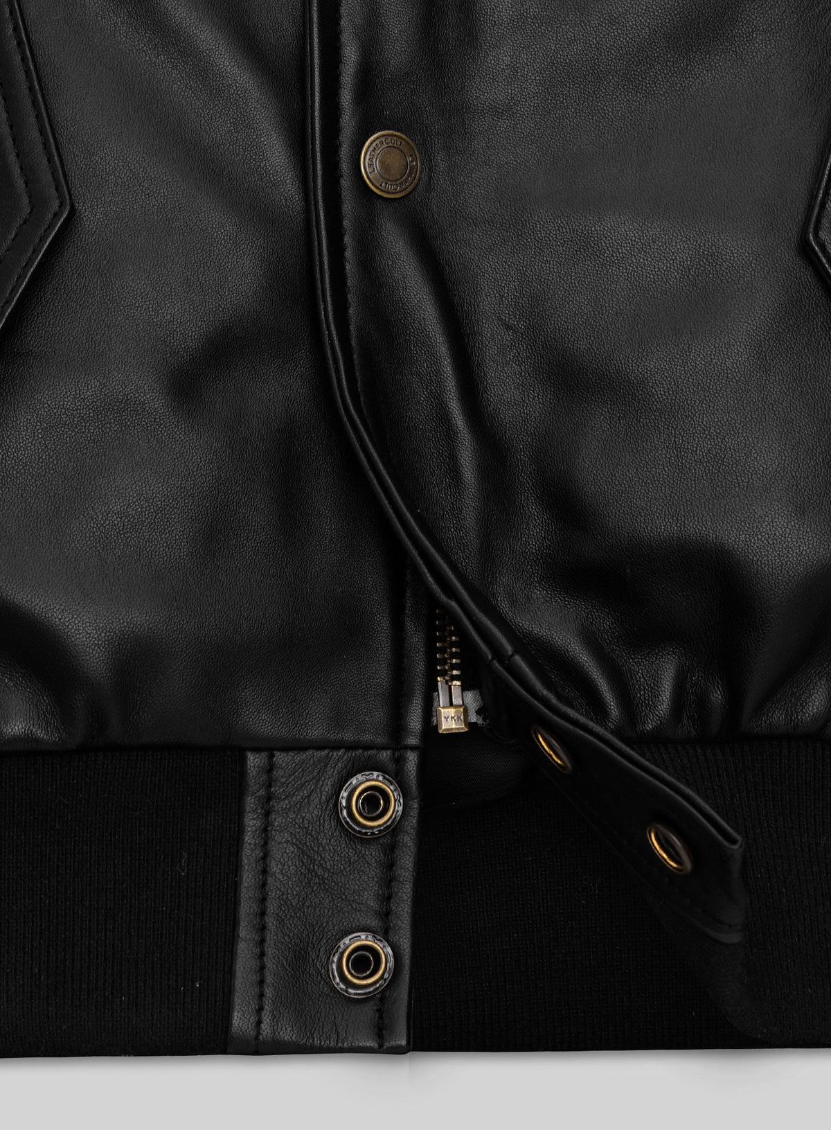 Princess Diana Black Leather Jacket – close-up and worn views