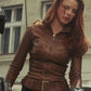 Rachel Nichols G I Joe The Rise of Cobra Black Leather Jacket – alternate view