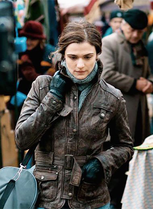 Rachel Weisz The Whistleblower Black Leather Jacket – front view