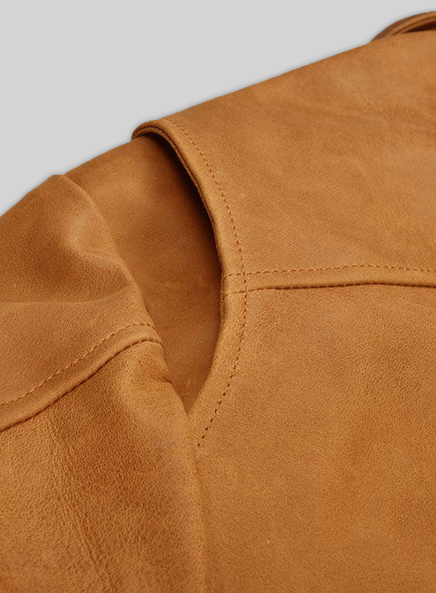 Rafael Nadal Black Leather Jacket – close-up and worn views