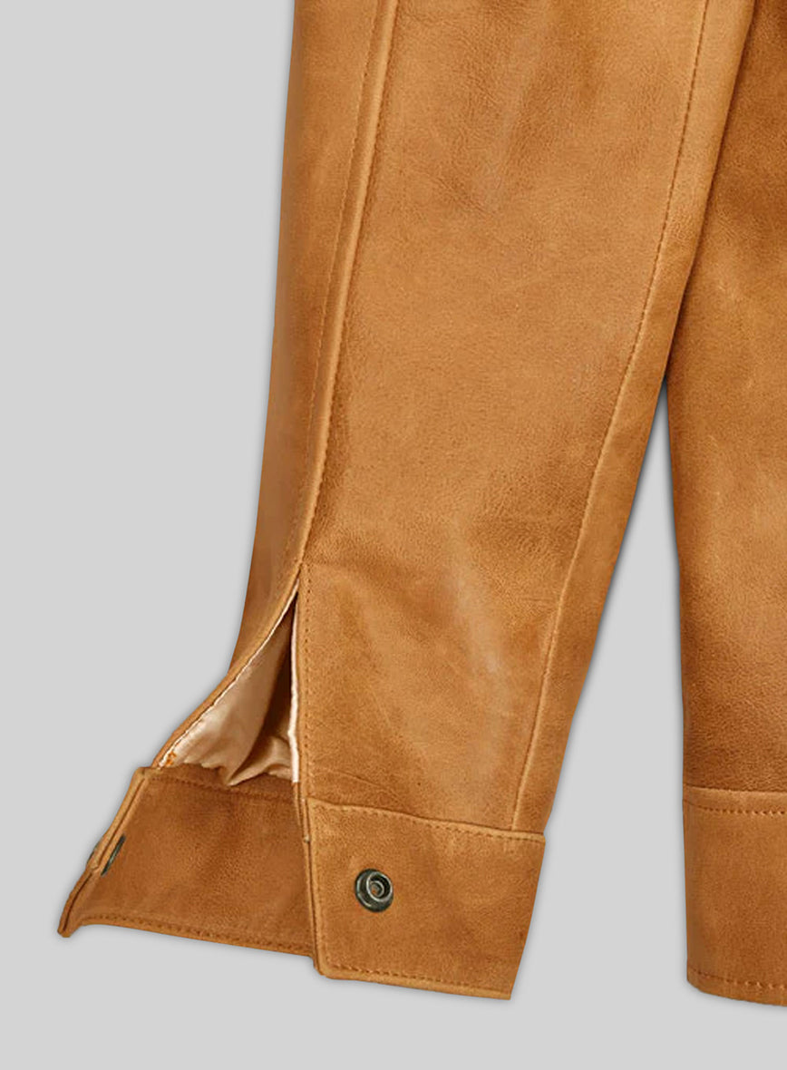 Rafael Nadal Black Leather Jacket – close-up and worn views