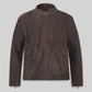 Rampage Dwayne Johnson Black Leather Jacket – front view