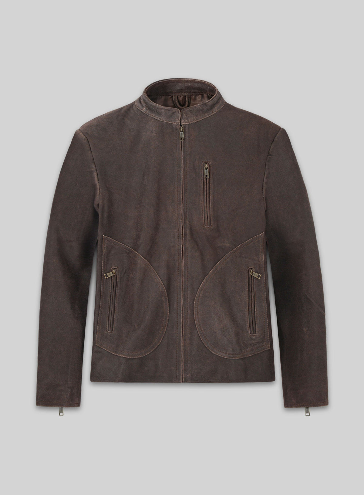 Rampage Dwayne Johnson Black Leather Jacket – front view