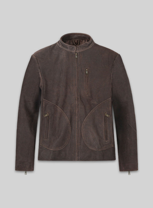 Rampage Dwayne Johnson Black Leather Jacket – front view