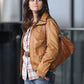 Reese Witherspoon The Good Lie Black Leather Jacket – front view