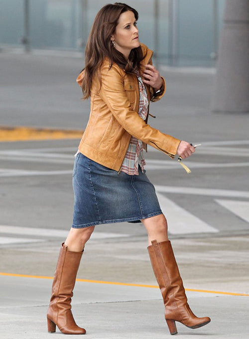 Reese Witherspoon The Good Lie Black Leather Jacket – alternate view