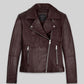 Reese Witherspoon The Morning Show Black Leather Jacket – front view