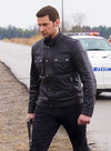 Richard Armitage Hannibal Season 3 Black Leather Jacket – Richard Armitage celebrity photo in Hannibal Season 3