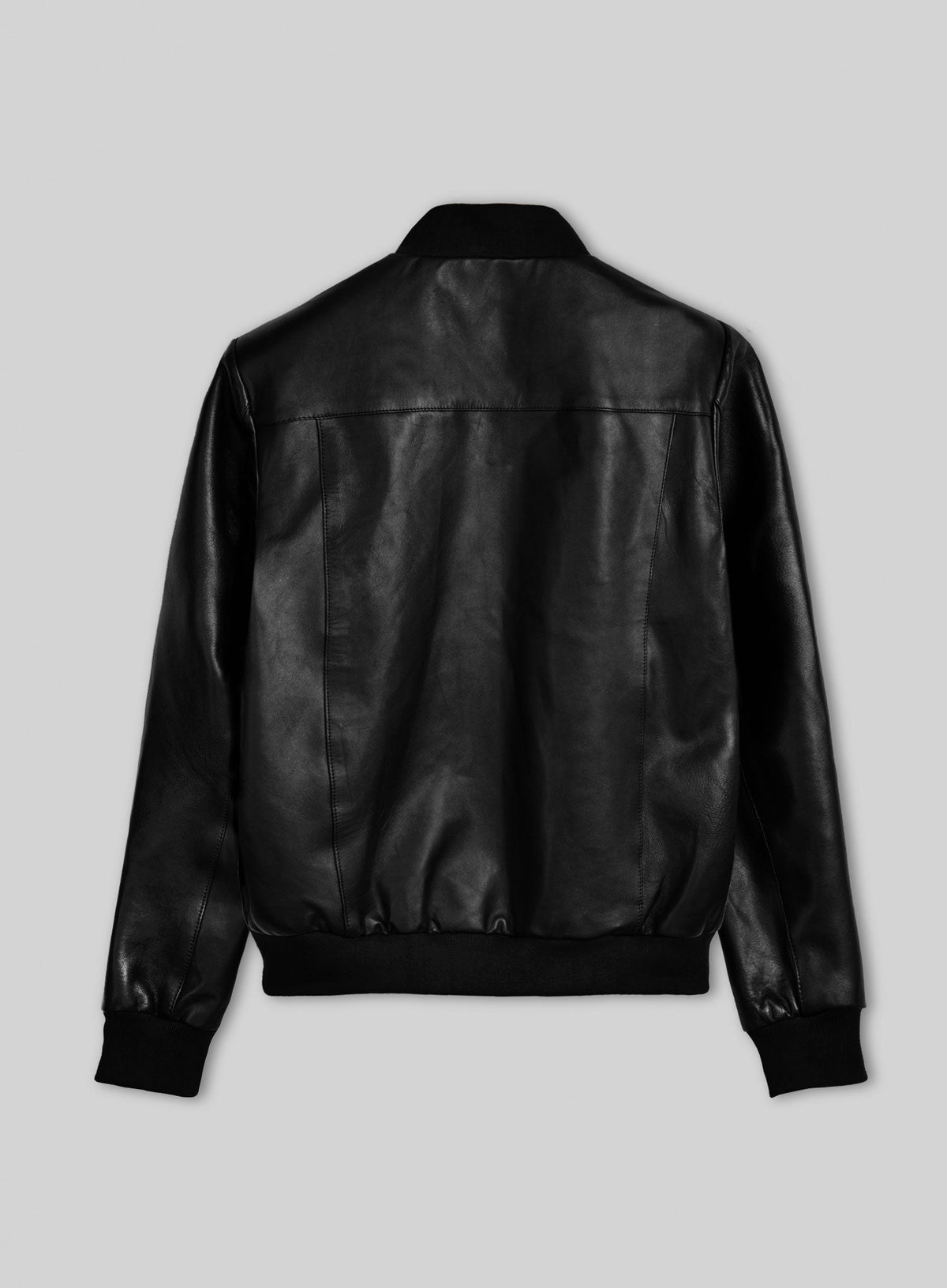 Richard Madden AOL Build Black Bomber Leather Jacket – back view