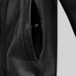 Richard Madden AOL Build Black Bomber Leather Jacket – full product view