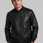 Richard Madden AOL Build Black Bomber Leather Jacket – worn look