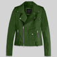 Rihanna Black Biker Leather Jacket Style 1 – front view