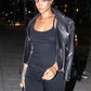 Rihanna Black Biker Leather Jacket – alternate view