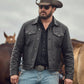 Yellowstone Rip Wheeler Black Leather Jacket