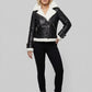 Rita Ora Black Biker Leather Jacket Style 2 – full product view
