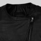 Rita Ora Black Biker Leather Jacket – close-up and worn views