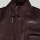 Robert Downey Jr. Rome Dark Brown Leather Blazer – close-up detail