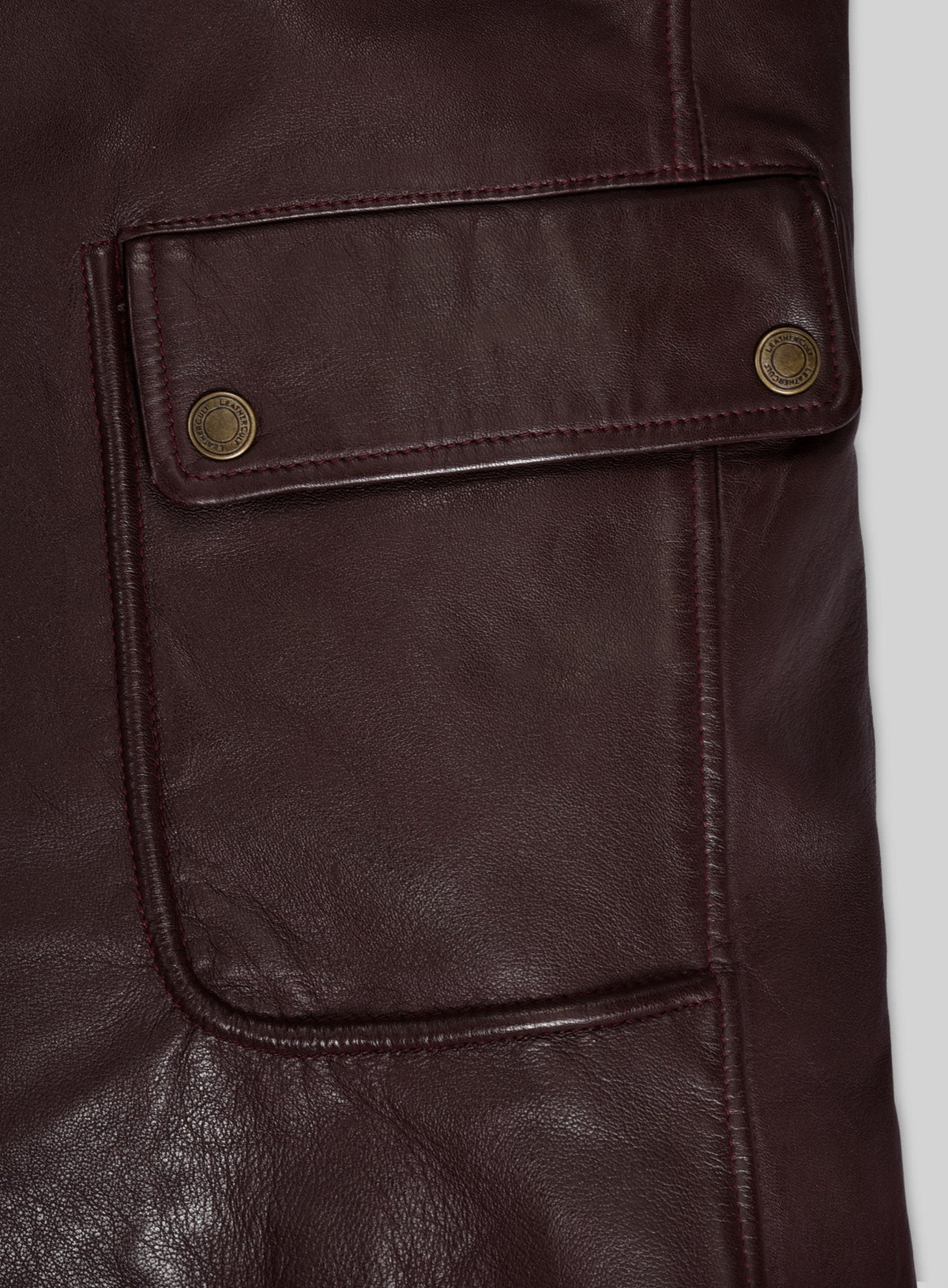 Robert Downey Jr. Rome Dark Brown Leather Blazer – second close-up detail