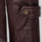Robert Downey Jr. Rome Dark Brown Leather Blazer – fourth close-up detail
