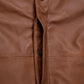 Robert Downey Jr. Singing Detective Brown Leather Blazer in cognac brown – full product view