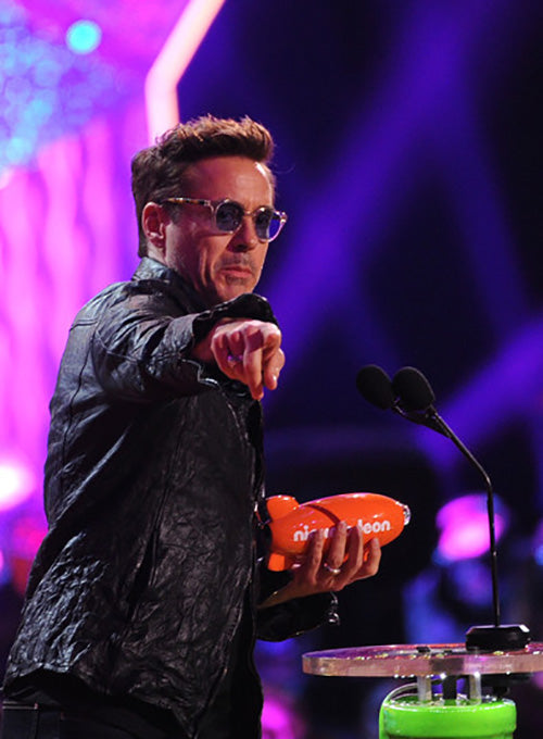 Robert Downey Jr. Nickelodeon Awards Black Leather Jacket – Robert Downey Jr. wearing the look, photo 3