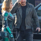 Robert Kazinsky Captain Marvel Black Leather Jacket – Robert Kazinsky wearing the look, photo 2