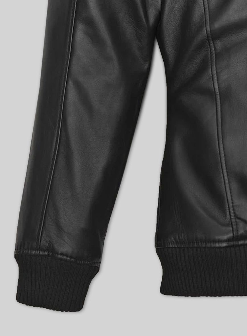 Robert Pattinson 2020 Paris Fashion Show Black Leather Jacket – close-up and worn views
