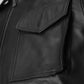 Robert Pattinson 2020 Paris Fashion Show Black Leather Jacket – close-up and worn views