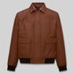 Robert Pattinson Black Leather Jacket – front view
