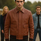 Robert Pattinson Black Leather Jacket – alternate view