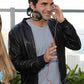 Roger Federer Black Bomber Leather Jacket – alternate view