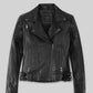 Ronda Rousey Black Leather Jacket – front view
