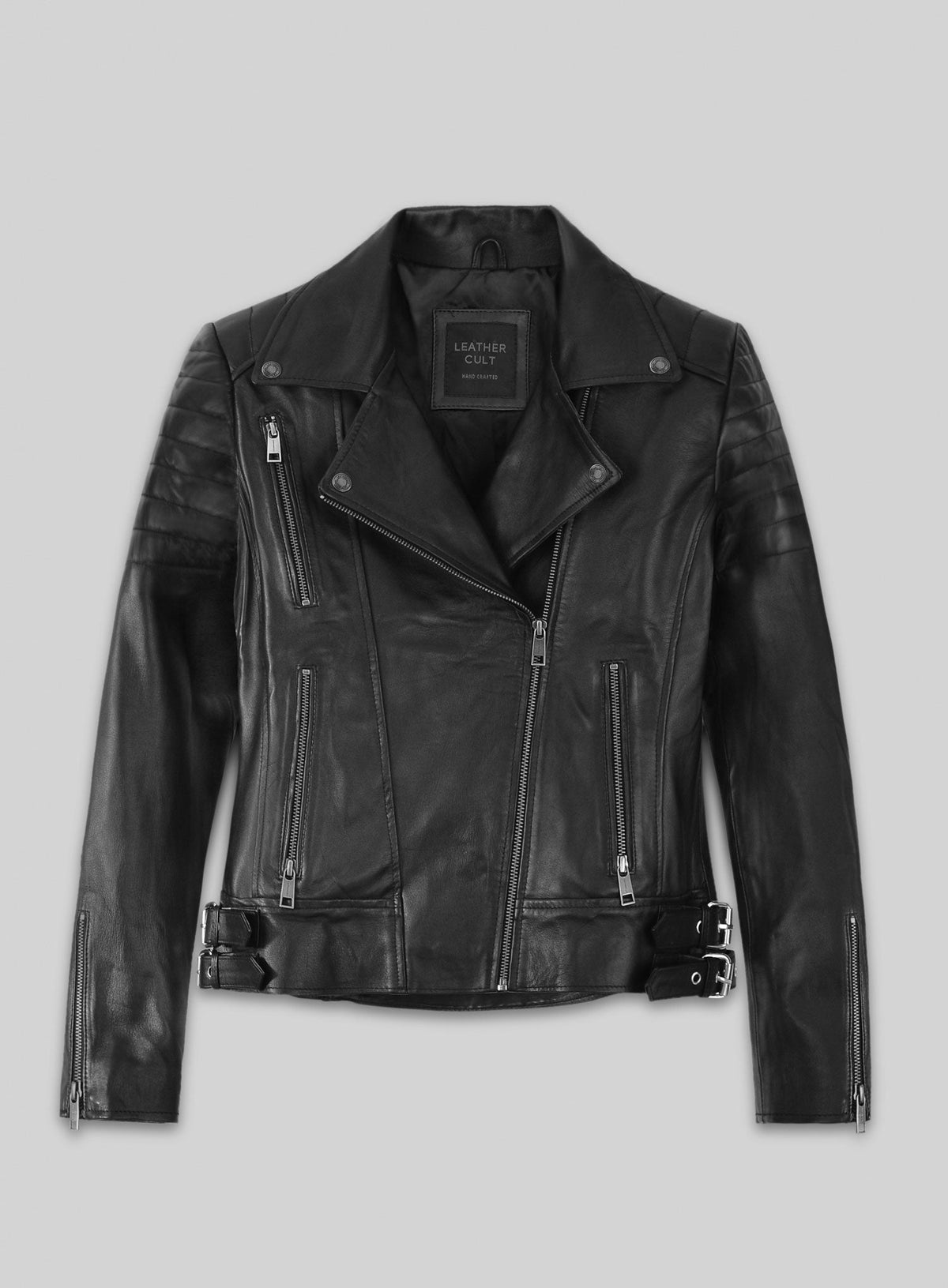 Ronda Rousey Black Leather Jacket – front view