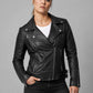 Ronda Rousey Black Leather Jacket – close-up and worn views
