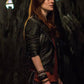 Rose Leslie The Last Witch Hunter Black Leather Jacket – alternate view