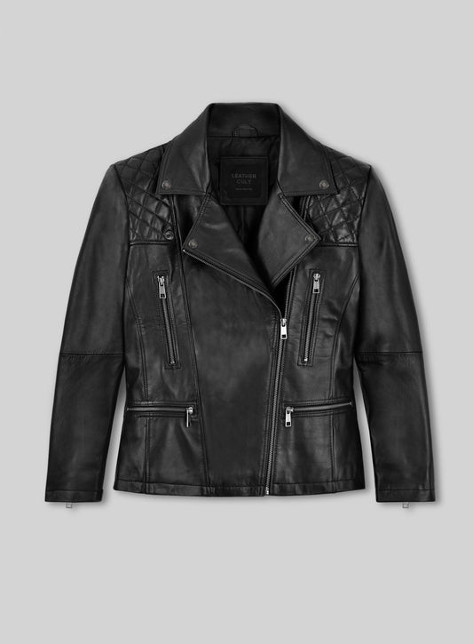 Ruby Rose Batwoman Black Leather Jacket – front view