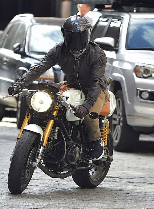 Ryan Reynolds New York Black Biker Leather Jacket – celebrity inspiration look