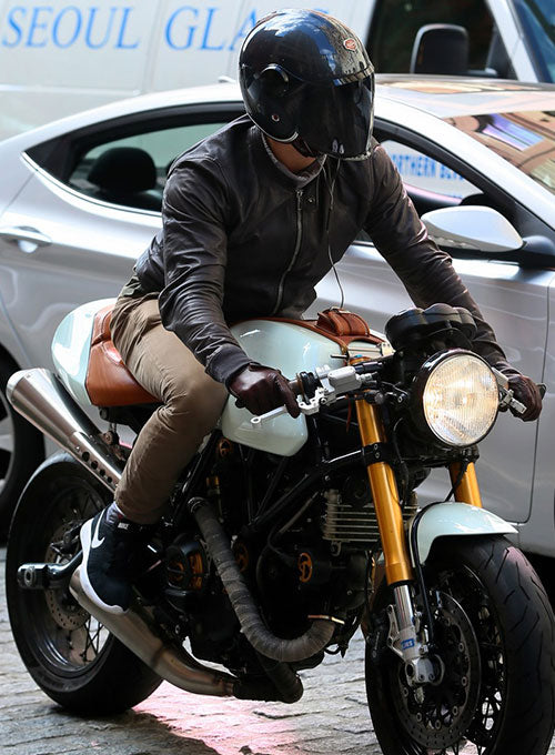 Ryan Reynolds New York Black Biker Leather Jacket – celebrity inspiration look