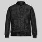 Ryan Reynolds Wolverine Premiere Black Bomber Leather Jacket – front view