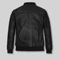 Ryan Reynolds Wolverine Premiere Black Bomber Leather Jacket – back view