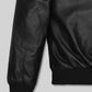 Ryan Reynolds Wolverine Premiere Black Bomber Leather Jacket – close-up detail of hardware and pockets