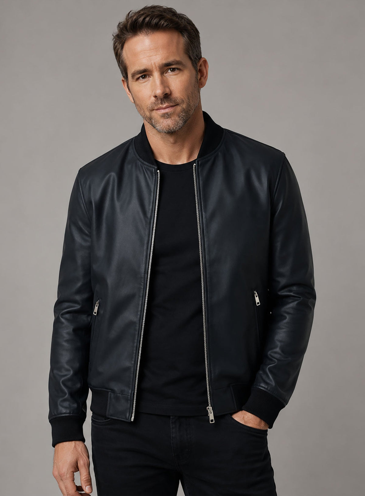 Ryan Reynolds Leather Jacket #5 view 5