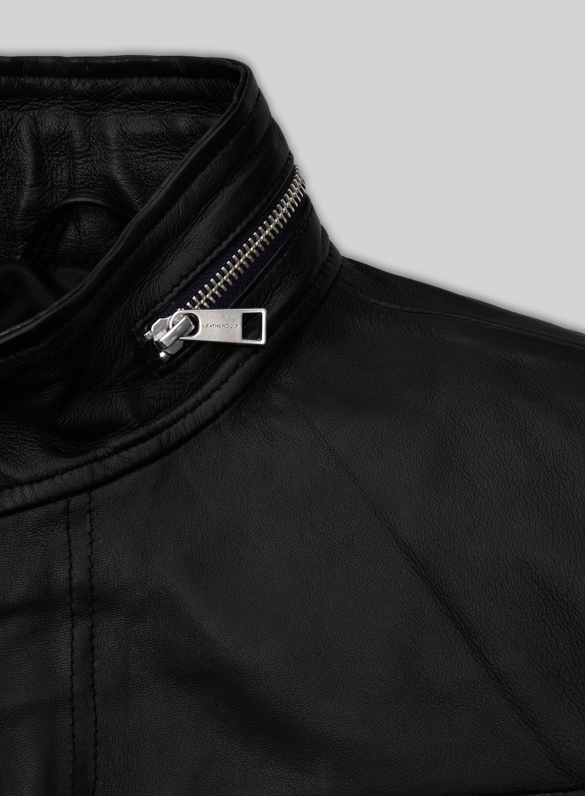 Ryan Reynolds R.I.P.D Black Leather Jacket – close-up and worn views