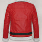 Ryan Reynolds Spirited Red Shearling Leather Jacket – full product view