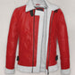 Ryan Reynolds Spirited Red Shearling Leather Jacket – full product view