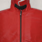 Ryan Reynolds Spirited Red Shearling Leather Jacket – close-up detail of leather and stitching