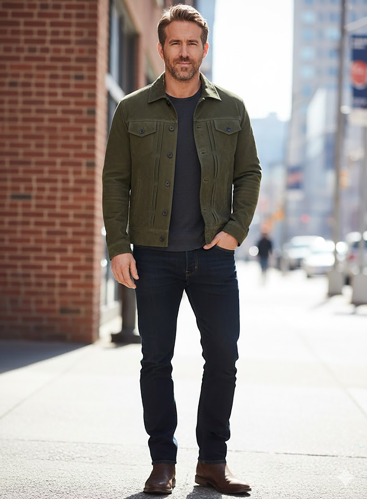 Ryan Reynolds Leather Jacket #3 view 6