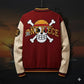 One Piece Anime Varsity Jacket - Straw Hat Pirate Bomber Jacket For Men