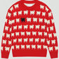 Princess Diana Inspired Black Sheep Sweater: Red Knit Pullover